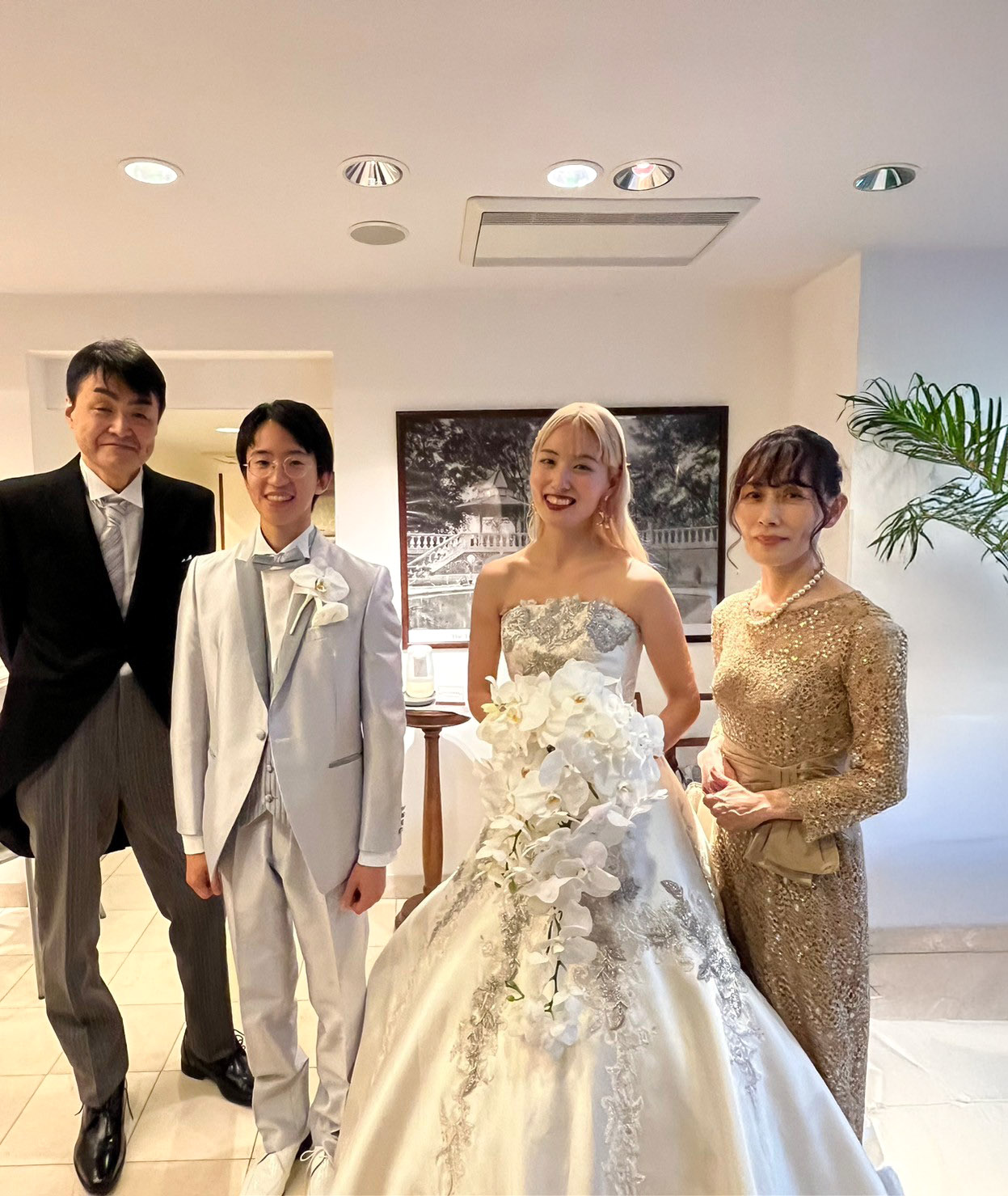 実際の結婚式 母親 フォーマルドレスL021ゴールド